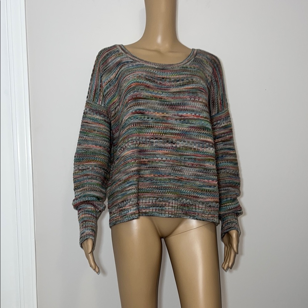 Peruvian Connection Multiple Color Baumwolle Crewneck Sweater
